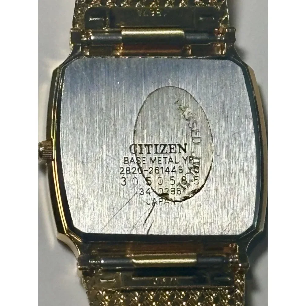 Vintage Citizen Quartz Dress Watch – Gold Tone Mesh (2820-261445) – New Battery!